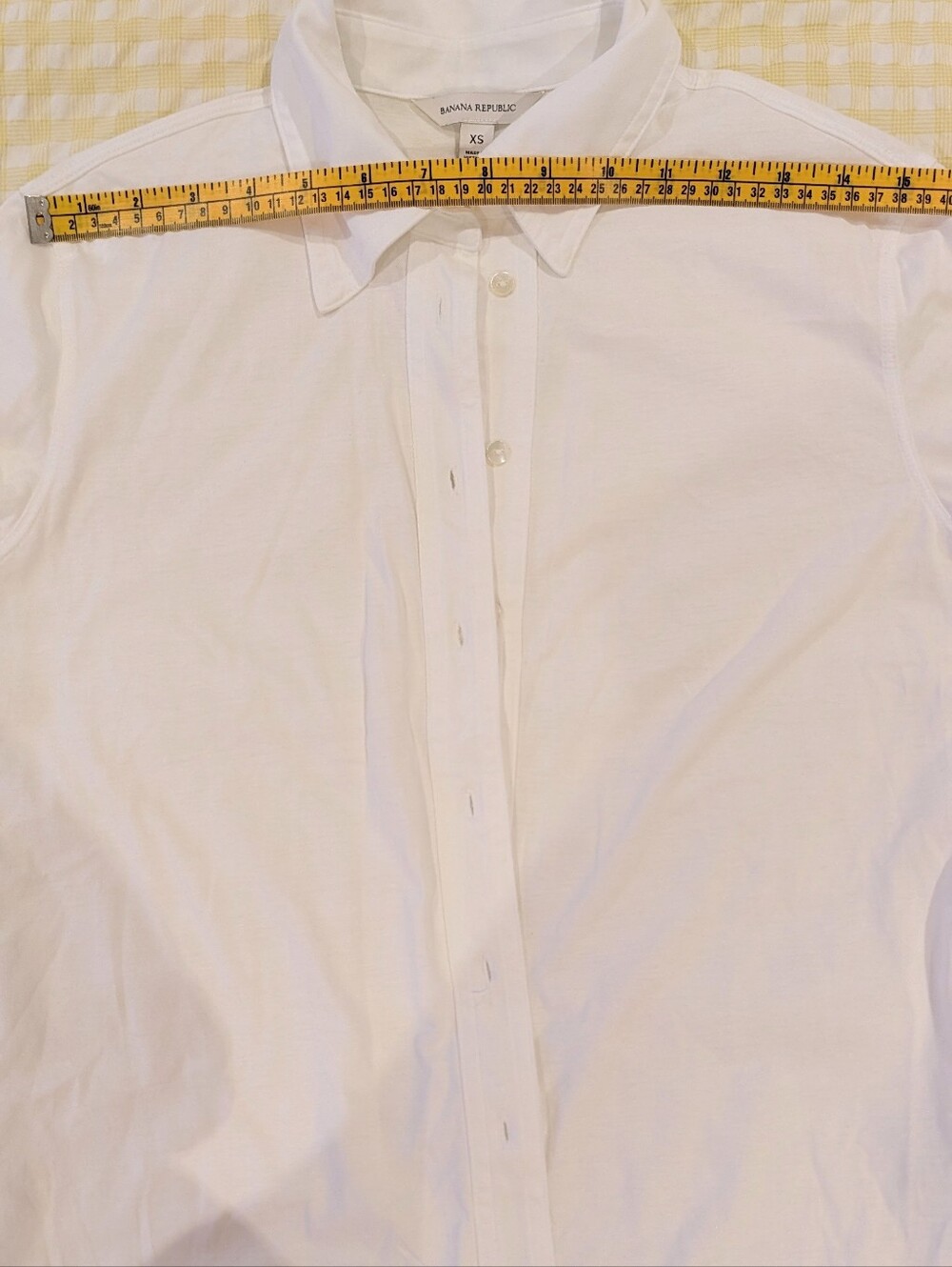 White Short-Sleeve Button Front Shirt - Classic Women's Top - Picture 9 of 10